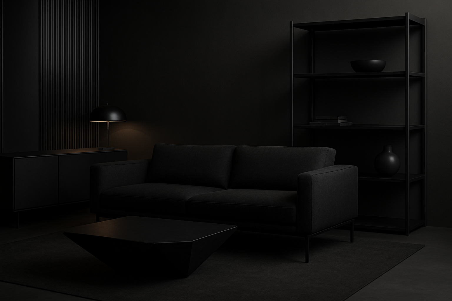 Furniture background with a modern look, black color, stylish look