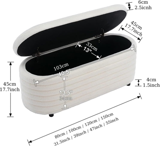 Modern Velvet Storage Bench