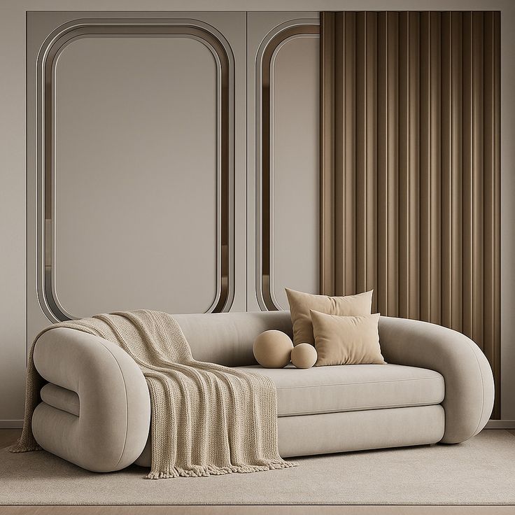 Luxe Curve Sofa – Premium Modern Velvet Comfort