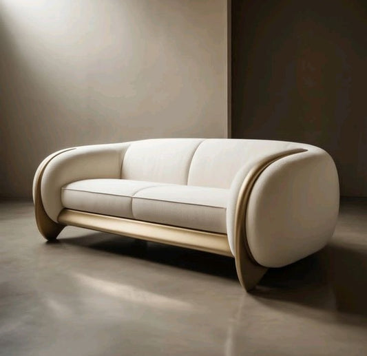 Modern Shell Sofa – Sculpted Luxury Seating (3,2,1)