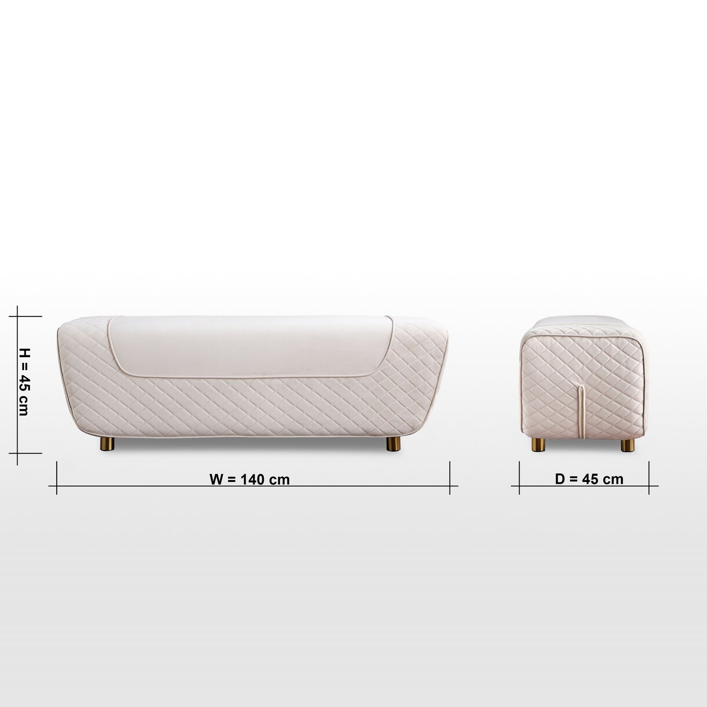 Viva Diagonal Rectangular Ottoman Sattee