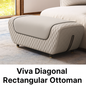 Viva Diagonal Rectangular Ottoman Sattee