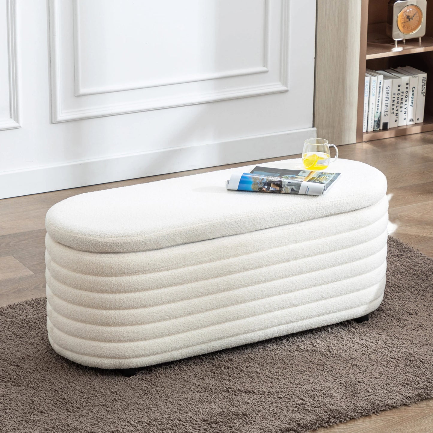 Modern Velvet Storage Bench