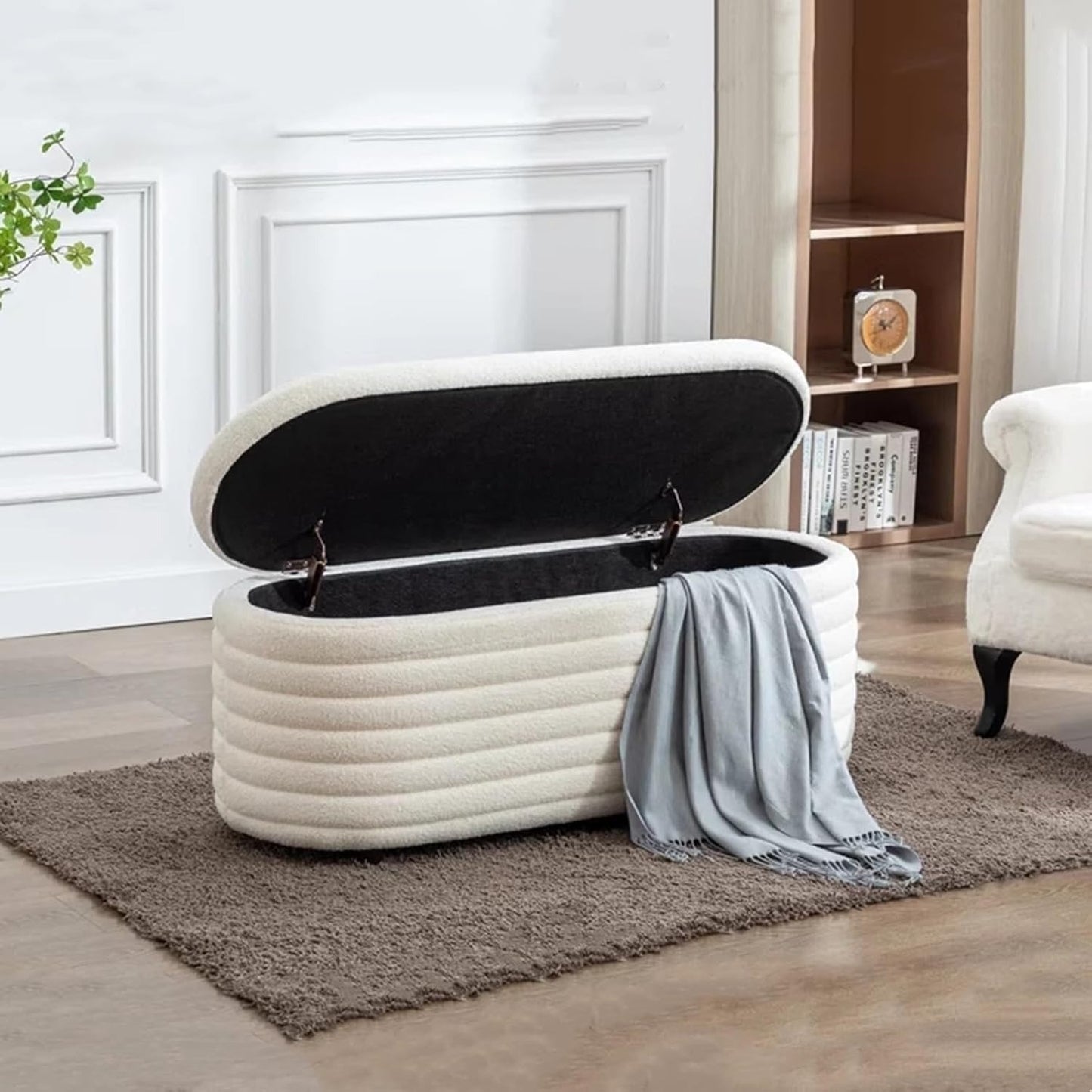 Modern Velvet Storage Bench